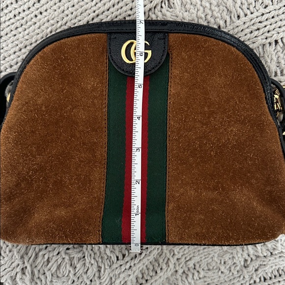 Authentic Gucci Ophidia Cognac Suede Cross Body Bag - Picture 6 of 8